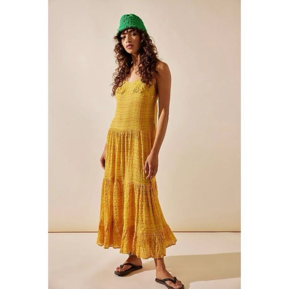 Free People Yellow Maxi Dress